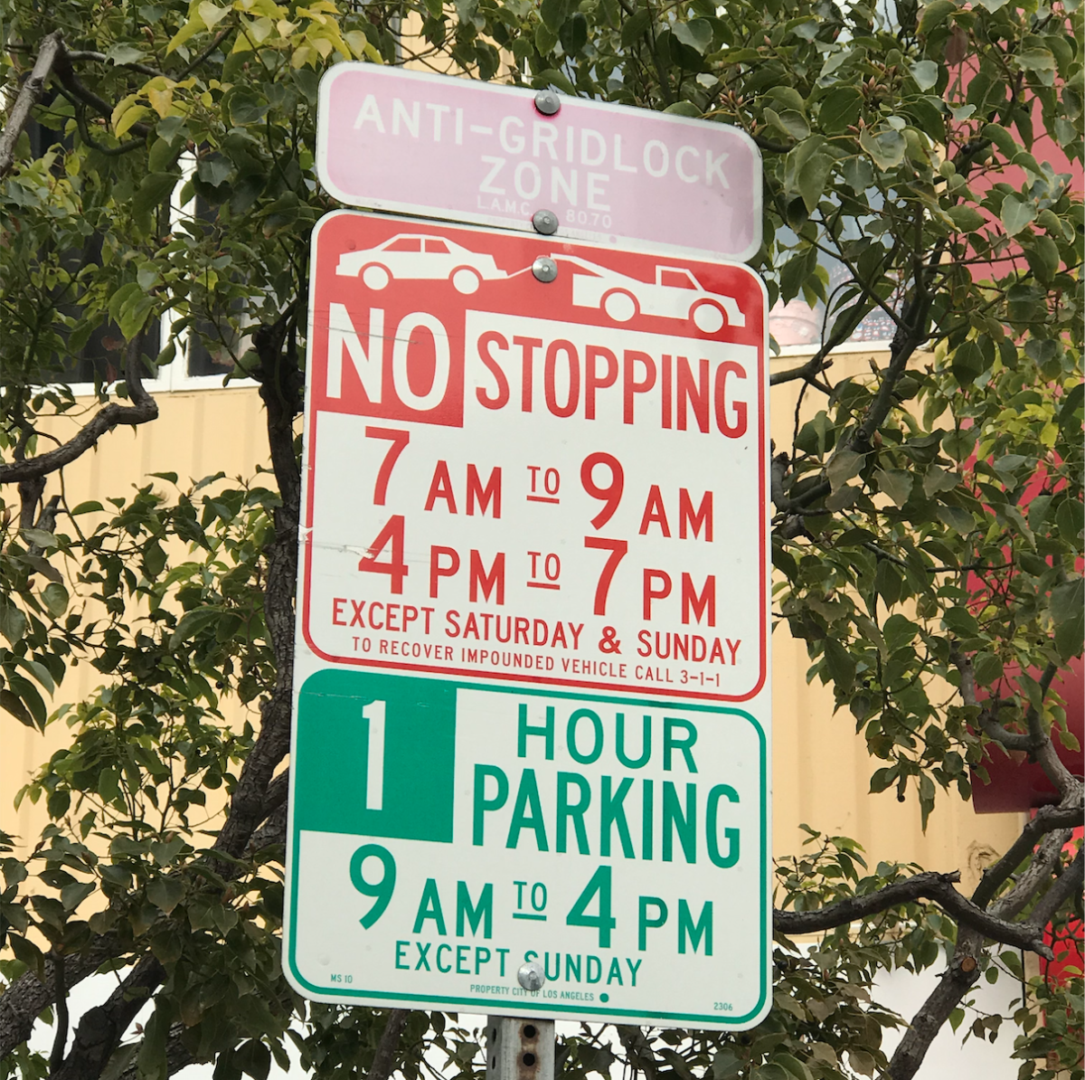 LA Parking Sign